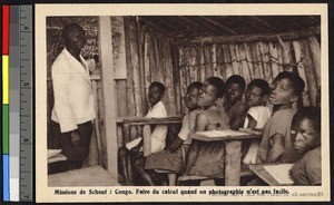 Distracted math students, Congo, ca.1920-1940