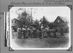 Missionary family before departing, Kyimbila, Tanzania, ca.1904-1914