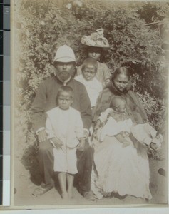 Rev. Abela with his family, Soavina, Madagascar, ca.1909