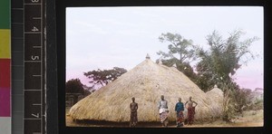 Sacrifice huts, royal palace, Abomey, Benin, ca. 1925-26