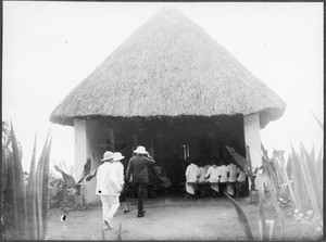 Church and congregation at Mbaga, Tanzania, 1927