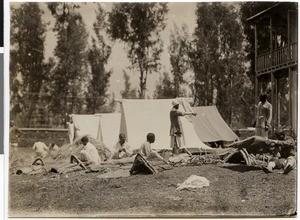 Preparation of the caravan, Addis Abeba, Ethiopia, 1928