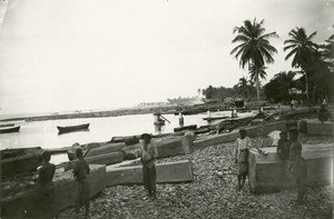 Wooden work, in Gabon