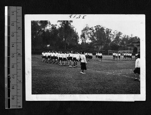 Ginling students compete in athletics, Chengdu, Sichuan, China, ca.1936