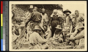 Preparing fuel at the mission hospital, Shenyang, China, ca.1920-1940