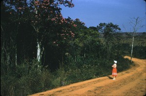 Woman looking at tree, the road to Foumban, Cameroon, 1953-1968