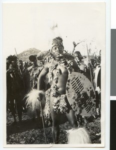 Zulu king at the festival, Ehlanzeni, South Africa