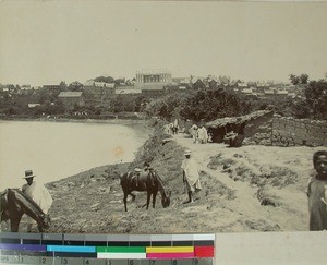 Lac Anosy with Antananarivo in the background, Madagascar, ca.1898