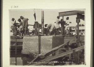 Cameroon - Bonaku / building a jetty for the Basel Mission Trading Company