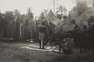 Igumale trek, weavers, Nigeria, 1936