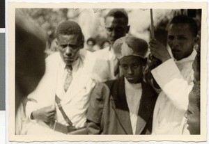 Bride and bridesmen at a wedding, Ayra, Ethiopia, 1952