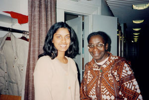 Konfirmand Aktion 1999. Canchana Hagelquist (left) og Judes Bukambo