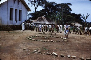 Outside the church, Bankim, Adamaoua, Cameroon, 1955-1968