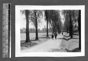 Walkway at West China Union University, Chengdu, Sichuan, China, ca.1939