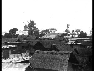 Stadt Aburi mit Kirche