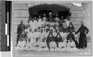 First communion group portrait, Senegal, Africa, April 18, 1911
