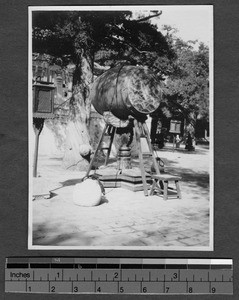 Large ceremonial drum, China, ca.1930