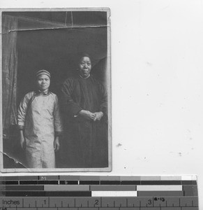 Woman catechist and orphan girl at Guangxi, China