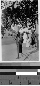 Woman holding a baby, Africa, May 1947