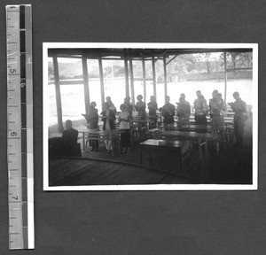 Choir of Fukien Christian University rehearsing, Shaowu, Fujian, China, 1938