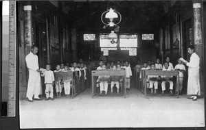 Boys in a Chinese school, Fuzhou, Fujian, China, ca.1910