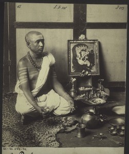 A brahmin at his religious practice