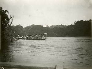 Pirogue on the Ogooue river, in Gabon