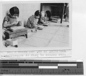 Children working at Jiangmen, China, 1947