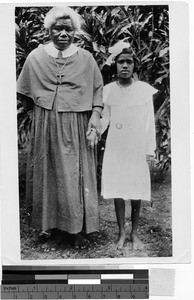 Catholic Sister and girl, Oceania, 1936