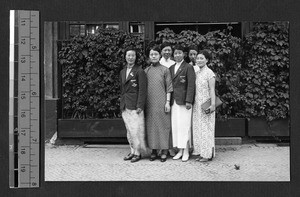 Ginling students attend Olympics, Berlin, Germany, 1936