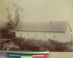 An unknown mission station, Madagascar, ca.1890