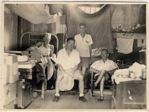 Missionaries in internment camp, Shanghai, China, 1943