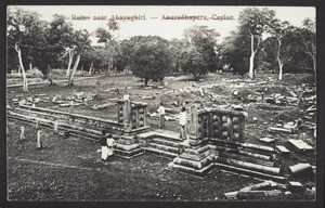 "Ruins near Abayaghiri. - Anaradhapura, Ceylon."