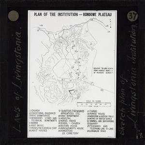 Plan of Livingstonia Institiution, Malawi, ca. 1894-1904