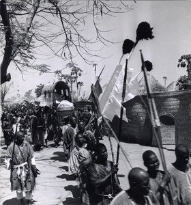 Local chief in a palanquin, in Cameroon