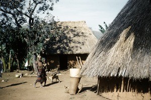 Woman, child and dog, Cameroon, 1953-1968