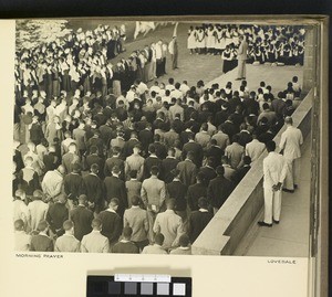 Prayer meeting, Lovedale, South Africa, ca.1938