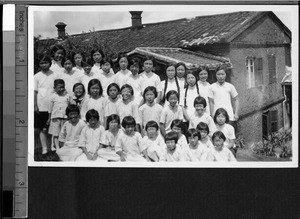 Chinese girls from the Christian Herald Orphanage, Fuzhou, Fujian, China, ca.1910