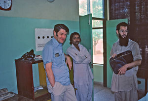 Dr. John Bawington (left), CMS missionary and medical doctor at the Mission Hospital in Peshawa