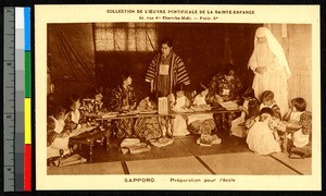 Girls' class at mission school, Japan, ca.1920-1940