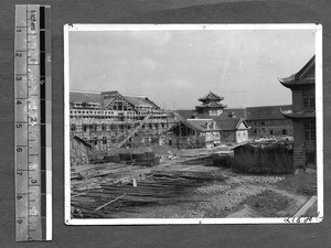 West China Union University hospital under construction, Chengdu, Sichuan, China, ca.1939