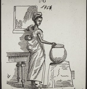 African woman with water-pot