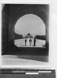 Fr. Minton with Naval tourists at Wuzhou, China, 1946