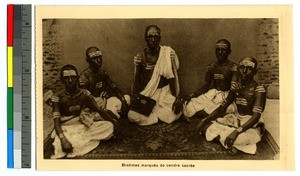 Brahmin men with sacred ash marks, India, ca.1920-1940