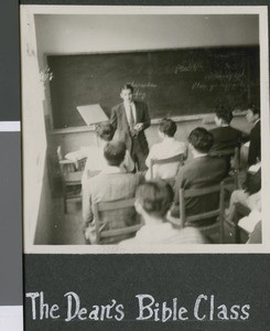 Logan Fox Teaching Bible Class, Ibaraki, Japan, ca. 1948-1952