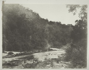 Forest scenery in Kurg 2, from the bridge of the stony river looking towards the boundary between Kanara and Malabar