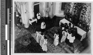 Ordination of five Japanese priests at Urakami Cathedral, Nagasaki, Japan, July 1, 1928