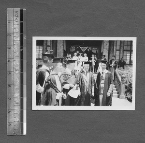 University commencement, Chengdu, Sichuan, China, 1949