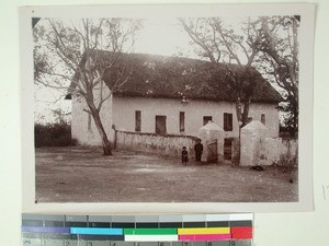 Exterior view of the school at the Mission Station, Soavina, Madagascar, 1922-09-20