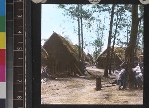 Huts in a Miao village, south west China, ca. 1949